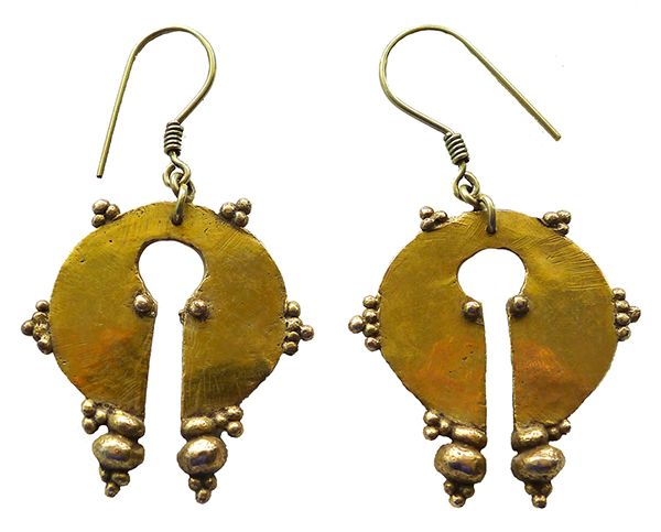Rare Antique Gold Mamuli Earrings (Circa 1900)