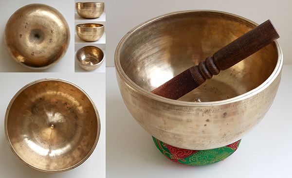 Rare Large Tibetan Lingam Singing Bowl – Superb B3 Voice
