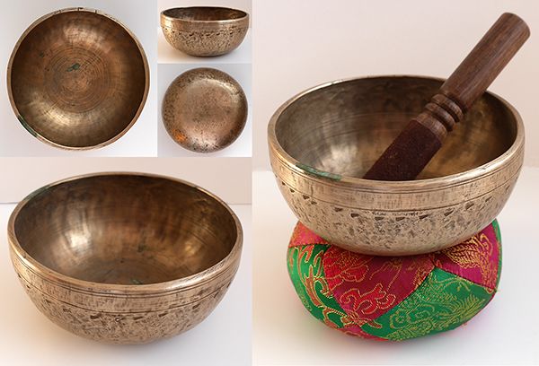 Rare Antique Miniature Jambati Singing Bowl – E4 and B5