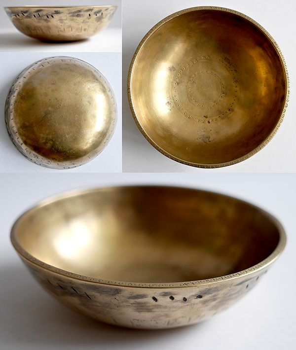 Small Antique Manipuri Singing Bowl – Interesting Features, F4/B