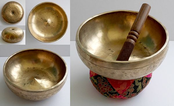 Rare Antique Tibetan Lingam Singing Bowl – Bb3 Concert Pitch