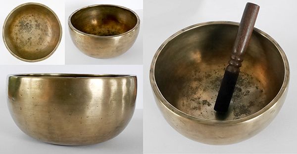 Large Thick Antique Thadobati Singing Bowl – Eb4 & INCREDIBLE A5