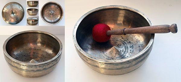 Rare Large Antique Lingam Singing Bowl with Unusual Features