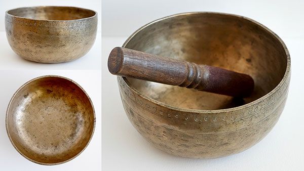 Antique Thadobati Singing Bowl With 2 Perfect Pitch Voices!