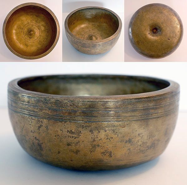 Rare & Exceptional Antique Lingam Singing Bowl – D5 with Inscription