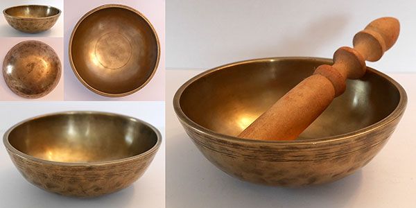 Small Antique Manipuri Singing Bowl – G4 (395Hz)