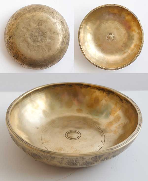 Superb Small Antique Lingam Singing Bowl – Rare Form – G#4 & D6