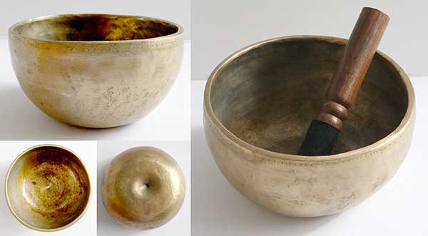 Small Antique Lingam Singing Bowl – B4 (496Hz)