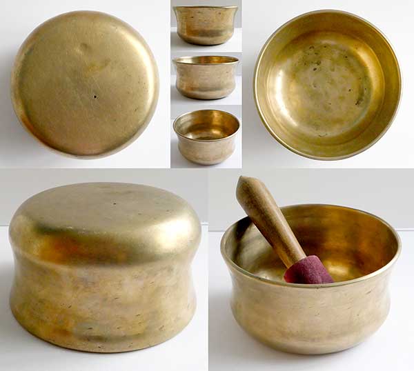 Very Rare Antique Bell-Shaped Singing Bowl with Concert Pitch F#3 (185Hz)