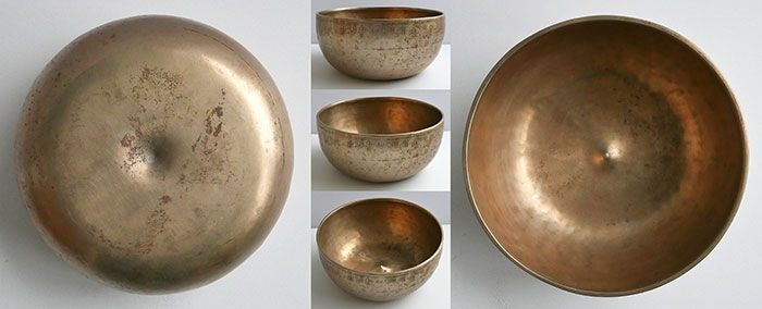 Rare Large Antique Lingam Singing Bowl – F3 (179Hz) & Double Inscription