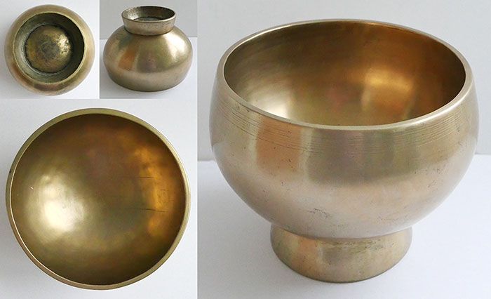 Superlative Large Golden Antique Naga Singing and Healing Bowl – The Best!