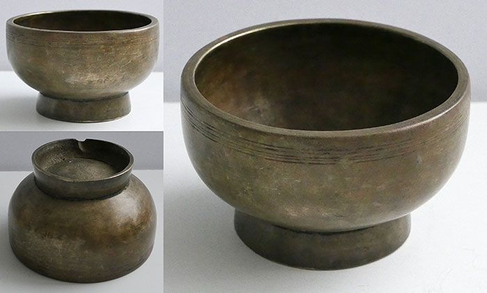 Small Antique Naga Singing and Healing Bowl – F#5 & Inscription