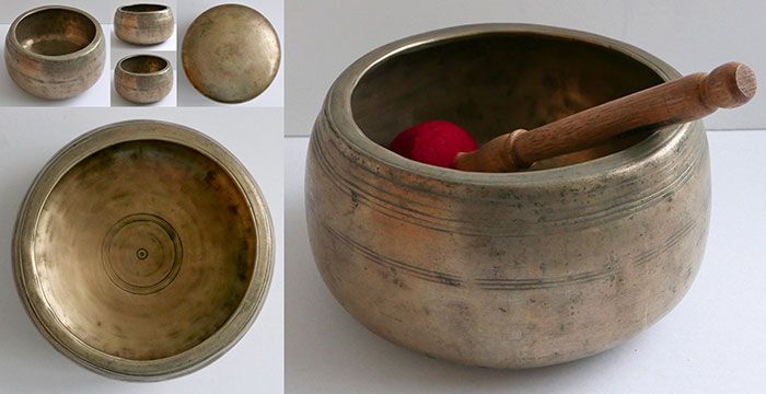 Rare Large Antique Mani Singing Bowl – Eb5 (616Hz)