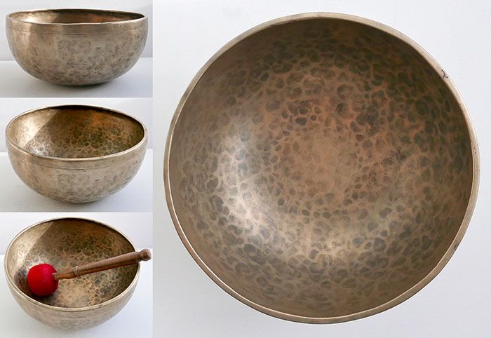 Medium 9” Antique Jambati Singing Bowl – Fabulous D3 (146-148Hz)