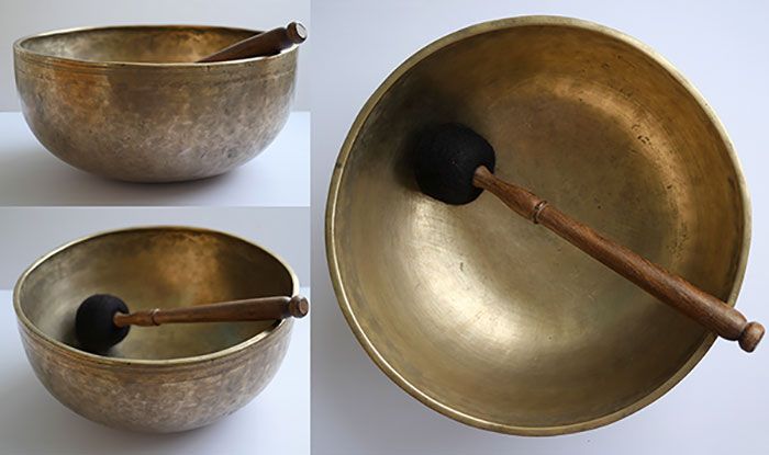 Magnificent Large 11 ¾” Antique Jambati Singing Bowl – G#2