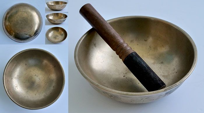 Interesting Small Antique Manipuri Singing Bowl – D4 & G#5