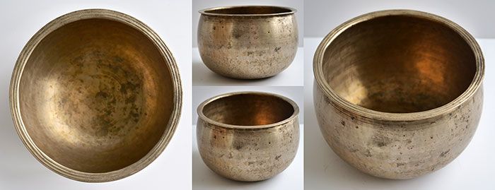 Rare Pot-Shaped Antique Singing Bowl – G4 (382/3Hz)