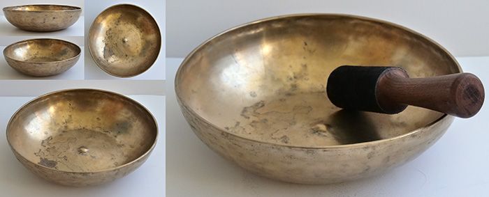 Large Rare Antique Shaman Divination Lingam Singing Bowl – CP B2, Talking & Fountain