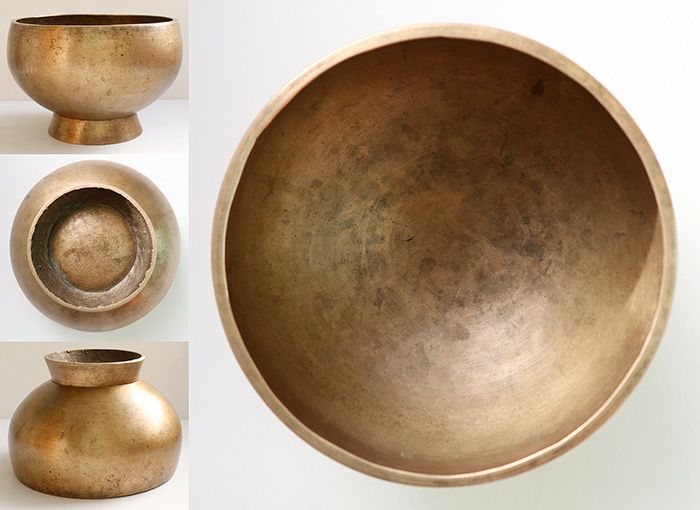 Antique Naga/Pedestal Singing bowl – Perfect Pitch D4 & Inscription