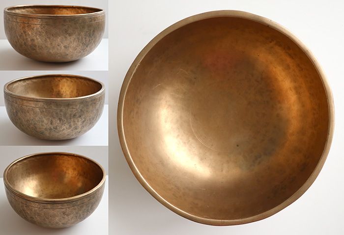 Large 11-inch Antique Jambati Singing Bowl – Perfect Pitch D3 (147Hz)