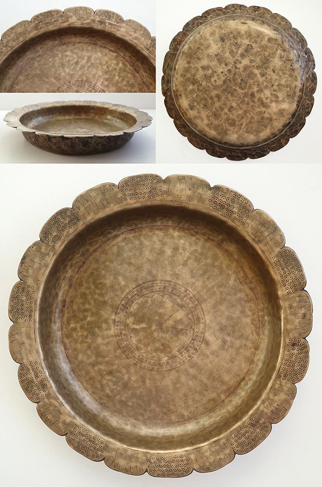 Rare Antique Bronze Ceremonial Offering Plate - Half Price