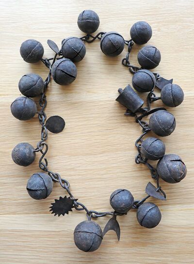 Rare Antique Shaman Protective Bell Chain – Complete with Magical Symbols