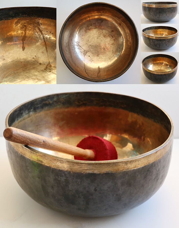 Impressive Antique ‘Chicken’ Ultabati Bowl – B1, C2 & Perfect Pitch F#3 – OM and Fountains