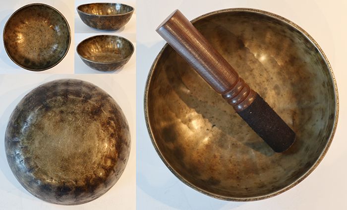 Extremely Rare Antique Lotus Manipuri Singing Bowl – F3/F#3 (178Hz – 180Hz)