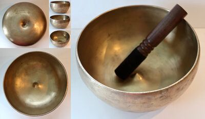 Rare Large Antique Golden Lingam Singing Bowl – Perfect Pitch Eb3 (156Hz)