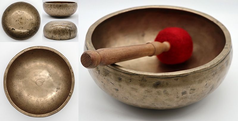 Rare 18th Century Inscribed Singing Bowl – E4 (335-7Hz)