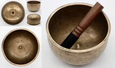 Rare Antique Pot-Shaped Lingam Singing Bowl - D4 & G#5