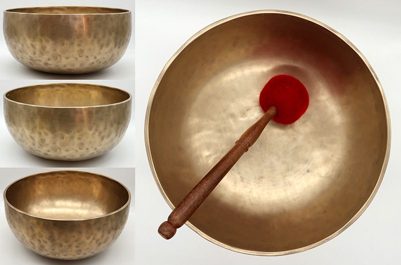 Fabulous Inscribed Golden 12-Inch 18th Century Jambati Singing Bowl – Perfect Pitch Eb2