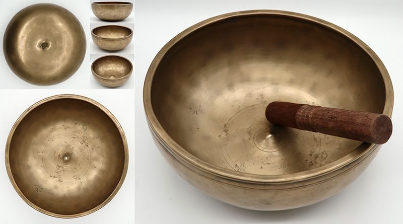 Superior Quality Rare & Exceptionally Large 18th Century Lingam Singing Bowl – Bb3/B3