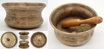 Rare Small Bell-Shaped Antique Lingam Singing Bowl – F#5 (745Hz)