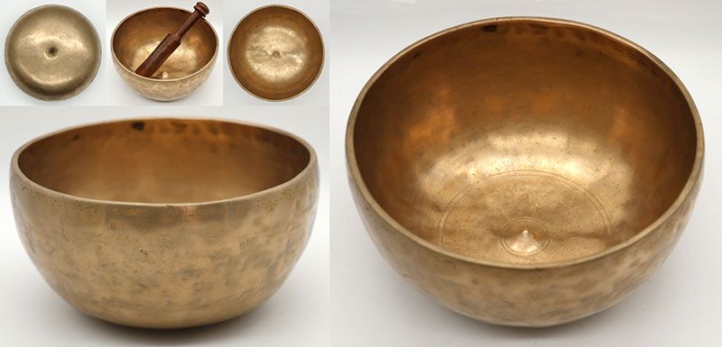 Magnificent Large Golden Antique Lingam Singing Bowl – Stunning G3 & D5