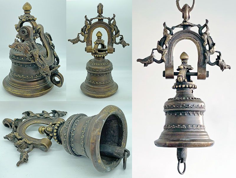 Magnificent Traditional Ornate Bronze Temple Hanging Bell