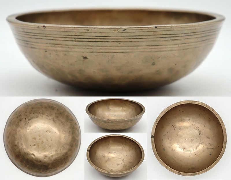 Superior Quality Medium Antique Manipuri Singing Bowl – E4 (327/8Hz)