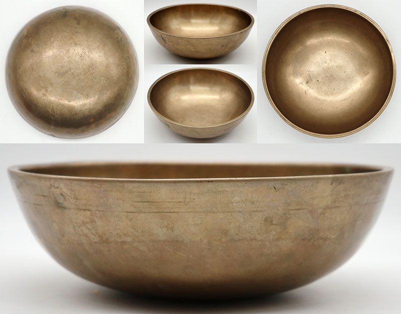 Superb Large Antique Manipuri Singing Bowl – G#3 & D5