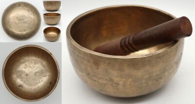 Superior Quality Medium-Size Antique Thadobati Singing Bowl – F#4