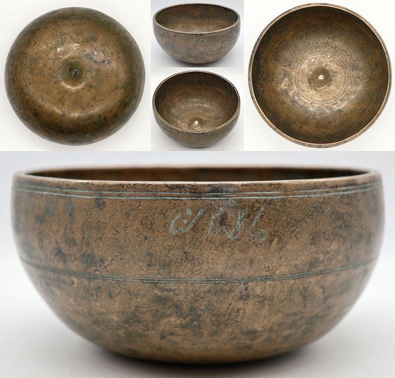 Exquisite 18th Century Lingam Singing Bowl – Perfect Pitch B3 & Inscription
