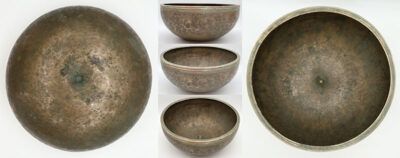 Spectacular 17th-18th Century 11” Inscribed Antique Jambati-Lingam Singing Bowl – G3