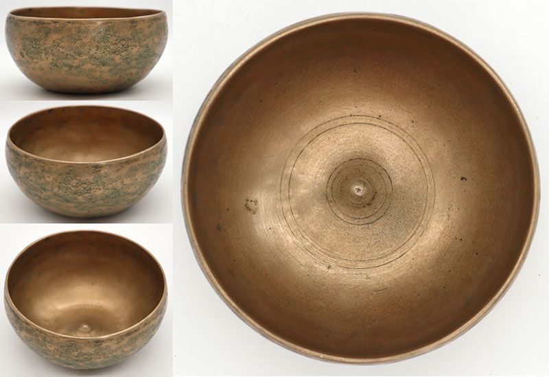 Rare 19th Century Small 5 ¼ ” Antique Lingam Singing Bowl – Bb4 (465Hz)