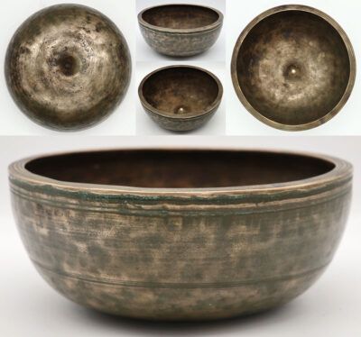 Rare 18th Century Lingam Singing Bowl – E4/F4 (339-342Hz)