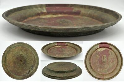 Rare 17th Century Libation Ceremonial Lingam Temple Offering Bowl