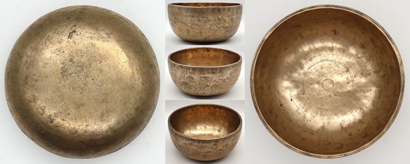 19th Century Golden Thadobati Singing Bowl – Bb3 & F5