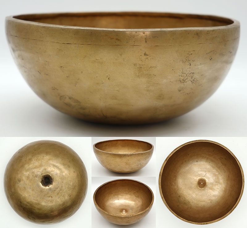 Superlative Rare Antique Golden Lingam Singing Bowl - Excellent F#3