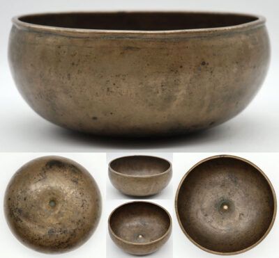 Exquisite Rare 18th Century Antique Lingam Singing Bowl - C4 & Perfect Pitch F#5