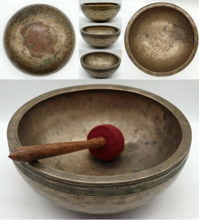 Lovely Rare Large 11 ¼” 18th Century Jambati Singing Bowl – C#4