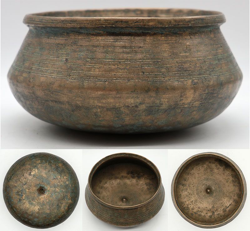 Rare & Extraordinary Pot-Shaped Antique Lingam Singing Bowl - A4
