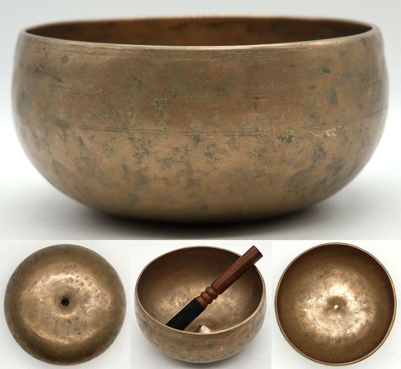 Rare Lightweight Antique Remuna-Lingam Singing Bowl – Fabulous Perfect Pitch A3